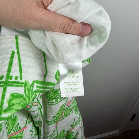 Lilly Pulitzer Lacina Mint Julep Kentucky Derby Shift Lattice Dress Size 10 - Picture 15 of 15